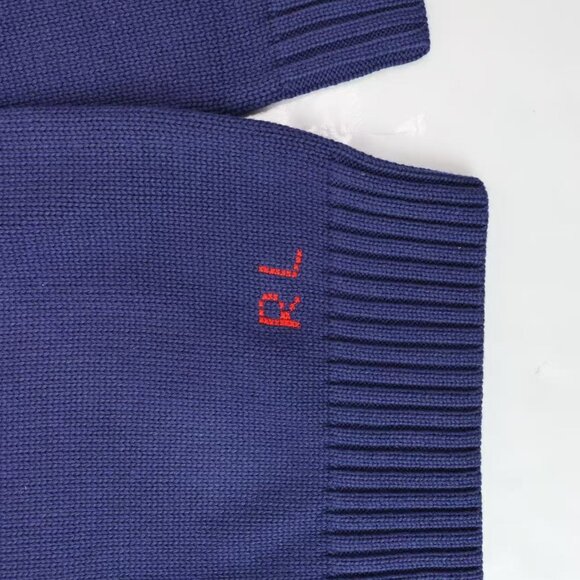 Polo Ralph Lauren Navy blue sweater with golf bear pattern - Picture 5 of 7